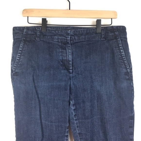 TALBOTS Jeans Modern Slim Crop Dark Wash Stretch Denim Petite Plus Size 14P / 32 - Picture 2 of 8